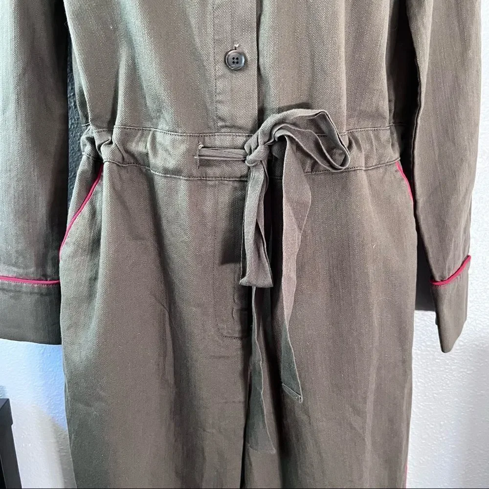 Boden Olive Denim Jumpsuit